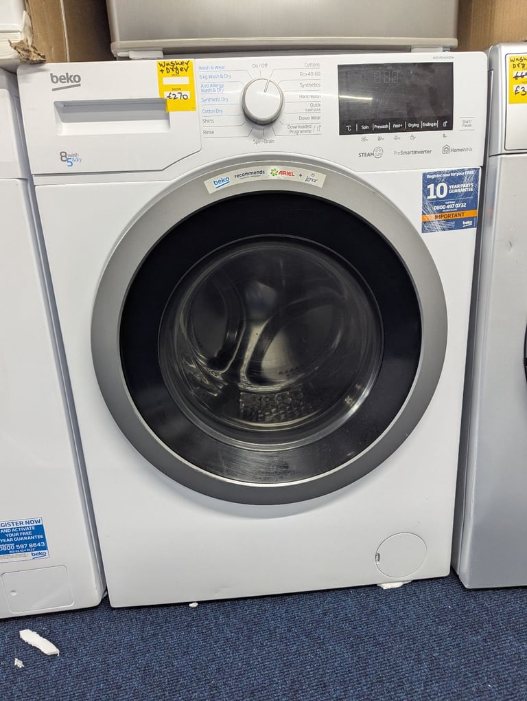 Beko WDEX8540430W 8 kg / 5 kg Washer Dryer – White