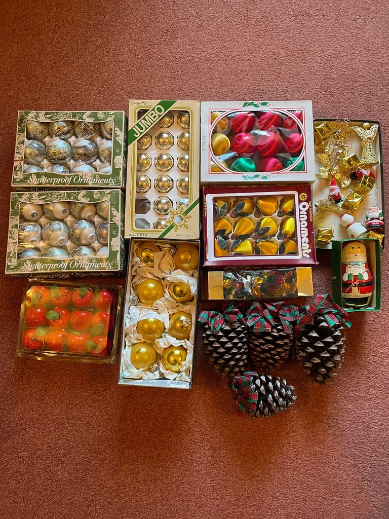 Over 70 Vintage  Christmas Tree Decorations