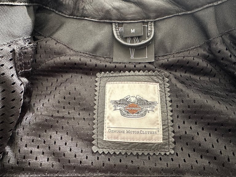 Womens Harley Davidson "Epic" Black Leather Riding Jacket. Size Medium. BNWOT