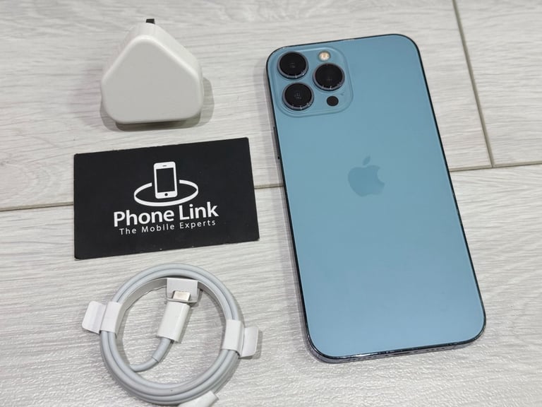 image for 📱Sierra Blue Apple iPhone 13 Pro Max 128GB Unlocked All Networks + Warranty 🍎 - P1103
