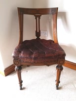 Vintage Old Leather Chair Antique Country House
