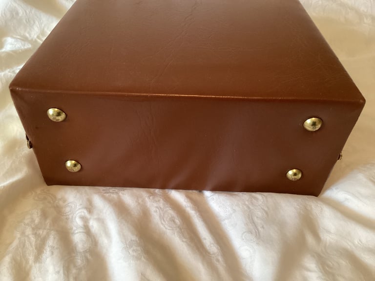 Retro Vintage Faux leather square handbag