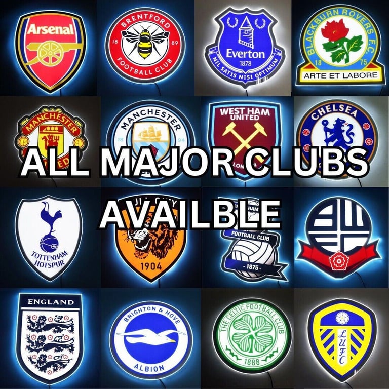 Arsenal Football Club Sign LED Light Up Panel | Football | BRE | Light Up Panel | Signage