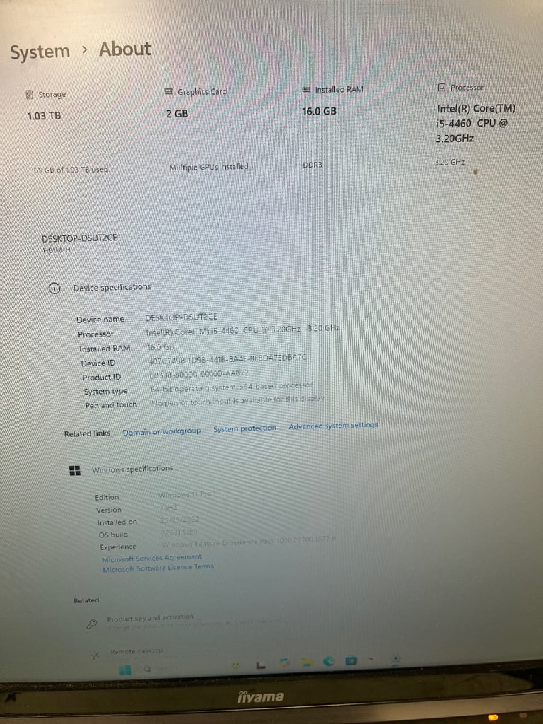 i5 Gaming pc 16g. Ram full Rgb case windows 11