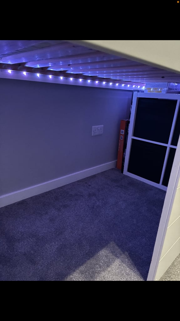 White single cabin bed 