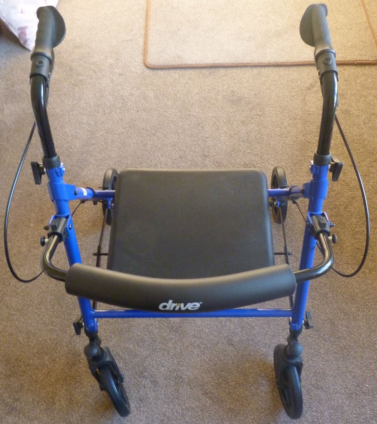 image for DRIVE - BLUE 4 WHEEL ROLLATOR - FULLY ADJUSTABLE - LIGHTWEIGHT - BRAND NEW !!