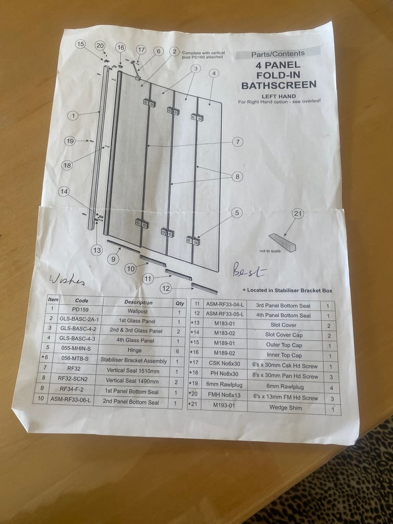 image for Corner Bath  Screen
