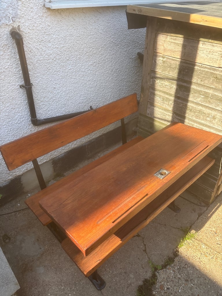 image for Antique Restored Victorian School Bench