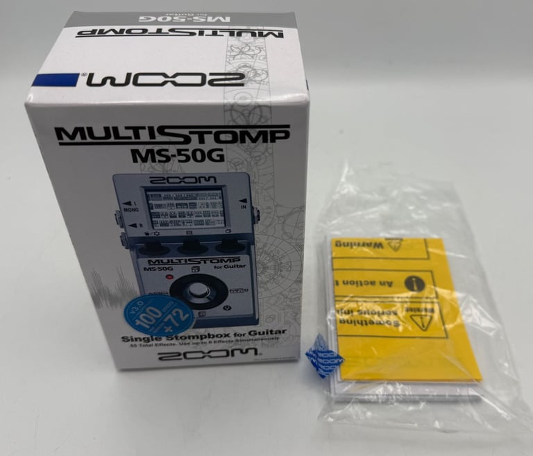 Zoom MS50G MultiStomp Multi Guitar Effect Pedal - Silver - Boxed - USED