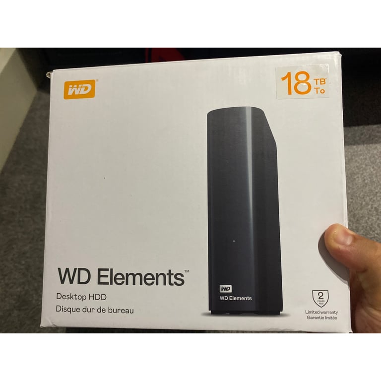 WD 12TB Elements Desktop External Hard Drive, USB 3.0 external hard dr
