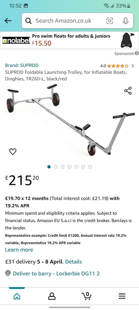 Folding portable kayak or boat trailer.