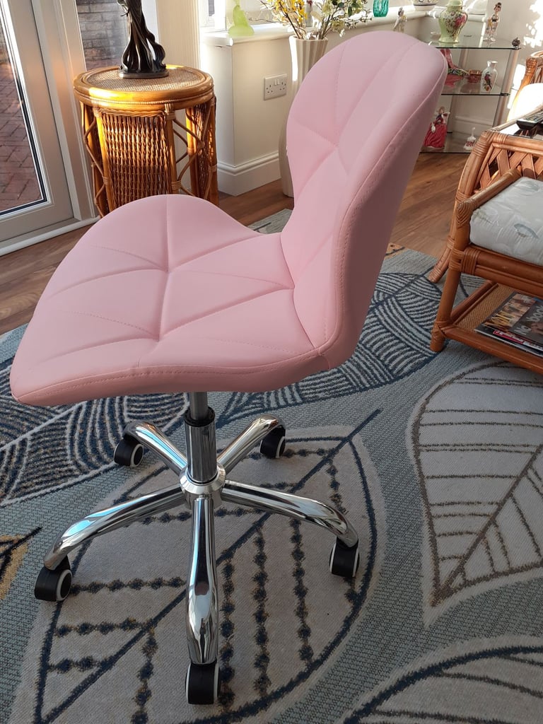 Pink Riser/Lower Chair on Five Castor Wheels (Brand New)