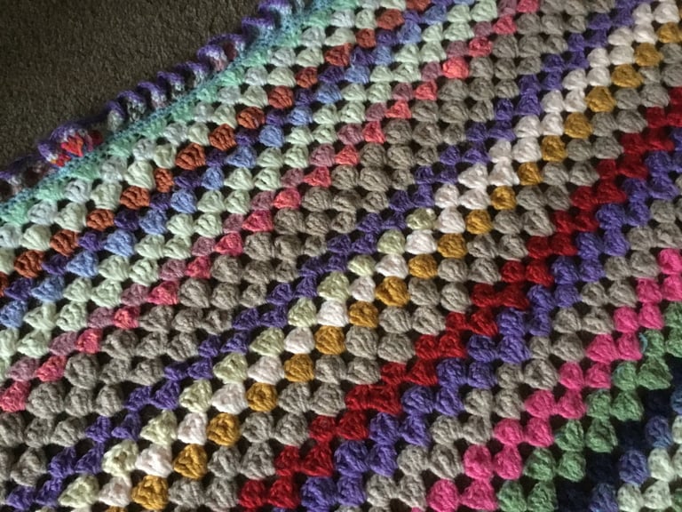 Hand made crochet blanket newc