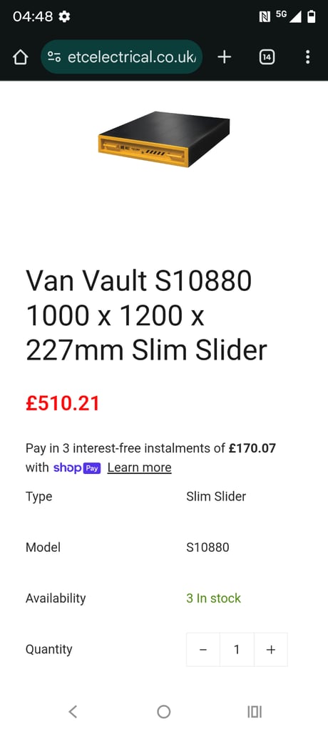 Van Vault storage boxes. 