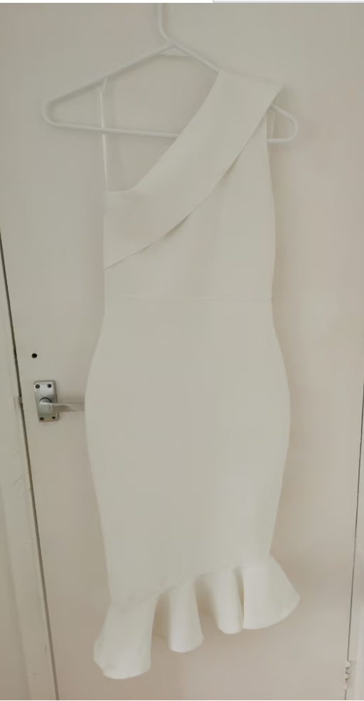 image for ADYCE One Shoulder Fishtail Hem Elegant Party Bodycon Bandage Dress - Size S, Shein