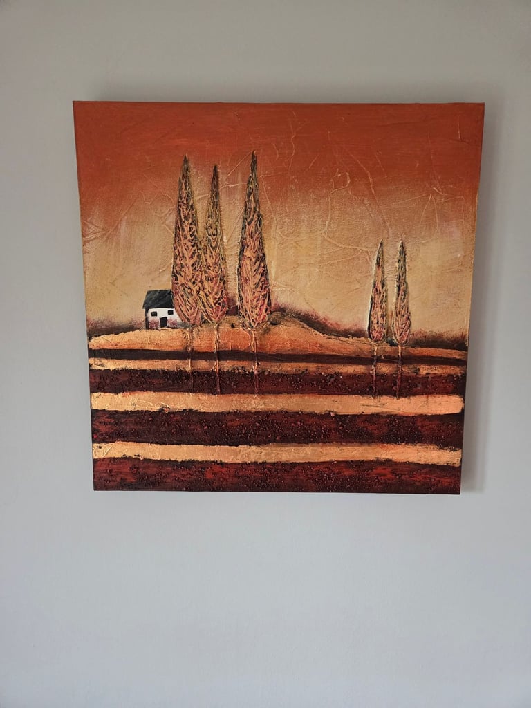 Set of 2 boxed art textured prints