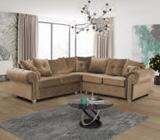 image for 👍🌹Luxuries brand new 3 seater corner sofa 2 seater velvet sofa