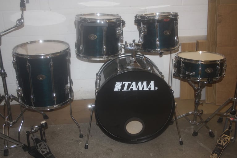 Vintage Tama Rockstar Custom Blue 5 Piece Drum Kit 22in Bass + All Hardware Included ~ £475 ono