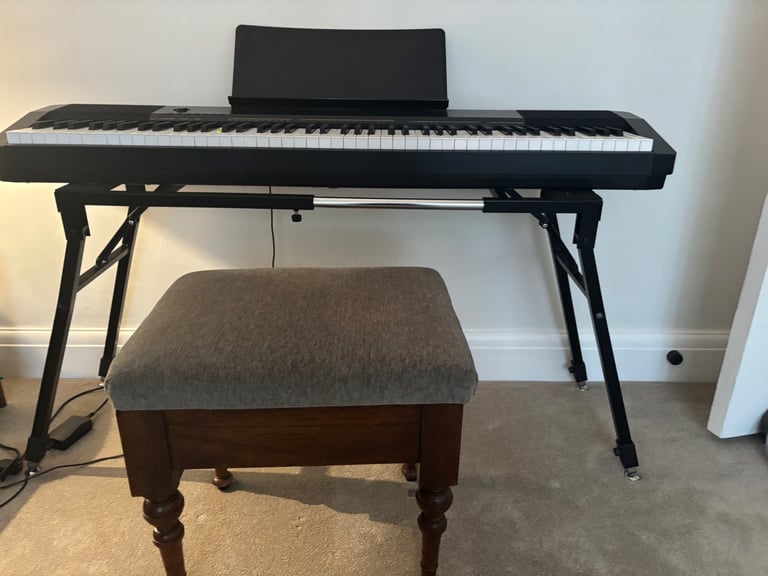 Electronic piano and piano stool for sale