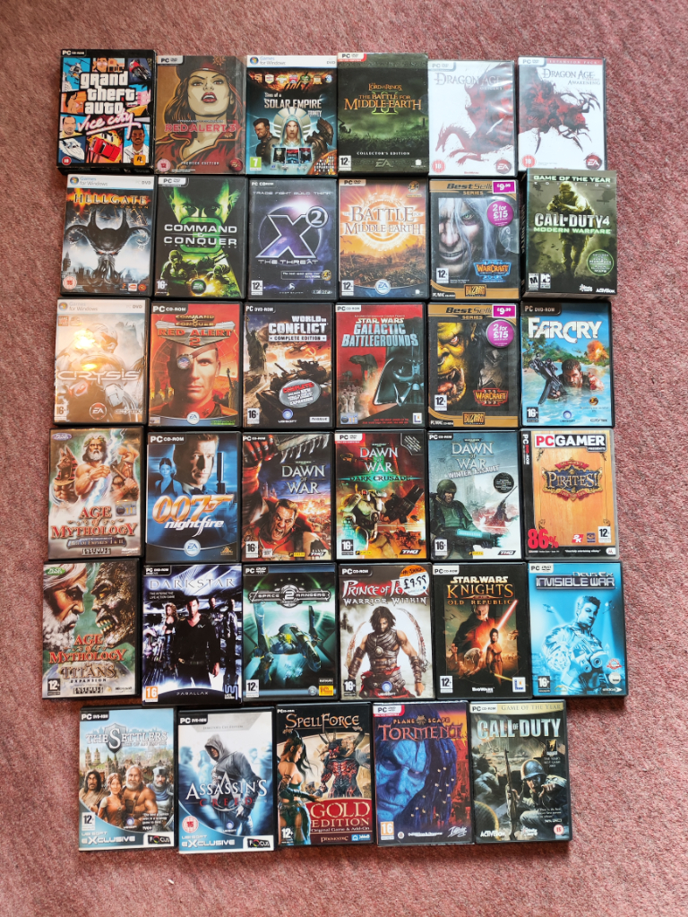 35 x Retro PC CD Rom/DVD Games & Expansions - Strategy, FPS, Role Play, Space