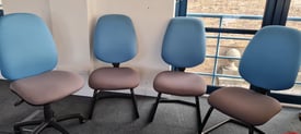 £75 each 3 Upholstered Office Cantilever Meeting/Conference/Boardroom Chairs 
