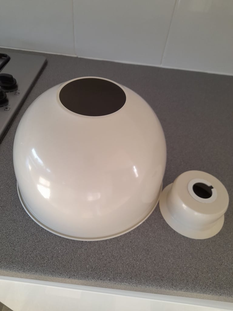 image for Cream metal pendant lampshade, only £5