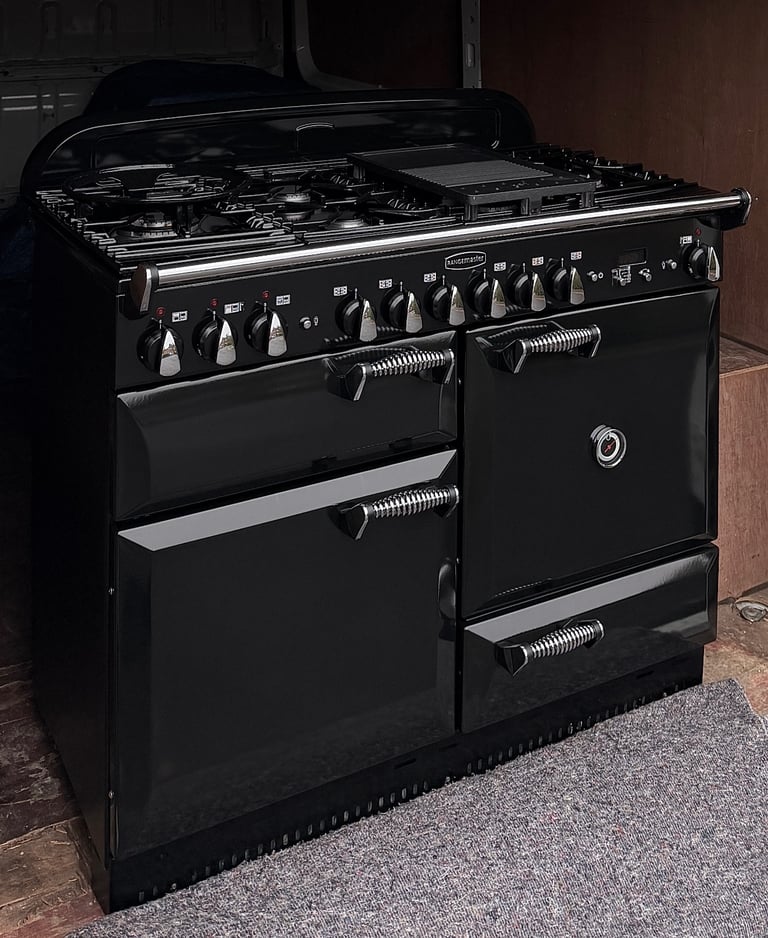 Rangemaster Elan Deluxe 110 Dual Fuel Range Cooker - Black