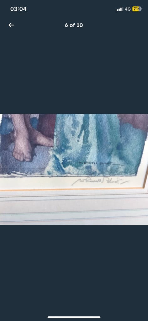 9 signed & stamped sir Russell Flint