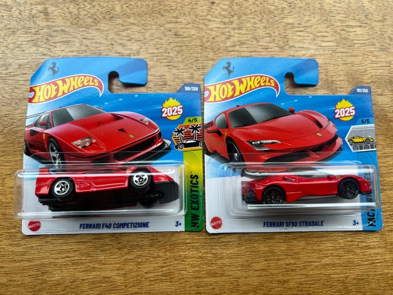 image for Hot wheels Ferrari sf90 and f40