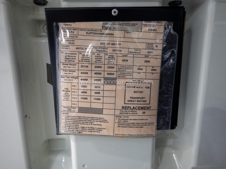 2021 (71) DAF XF 480 SUPERSPACE 6X2 SMALL MIDLIFT