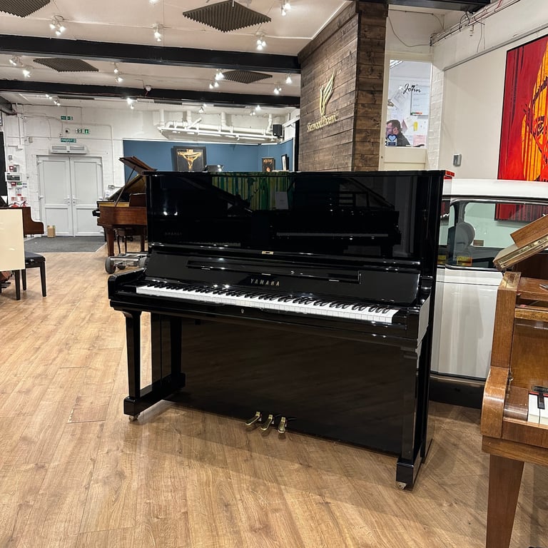 Yamaha YUS3 Upright Piano (2024) Black Polyester | Delivery, Tuning, Stool, Warranty