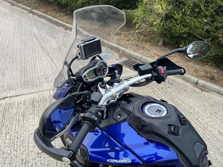 2012 12 TRIUMPH EXPLORER 1215 BLUE TIGER 1200 ADVENTURE TOURER FULL LUGGAGE