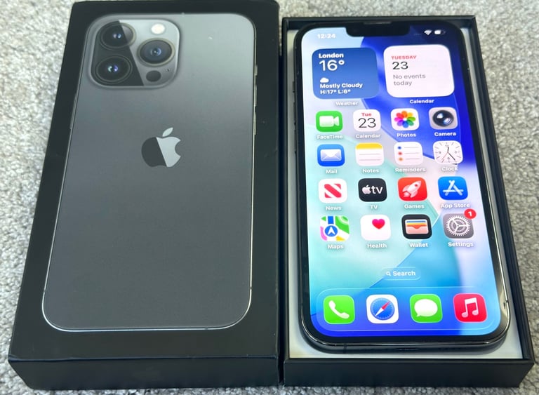 image for iPhone 13 Pro 256gb Graphite factory unlocked, used in excellent condition with original box. 
