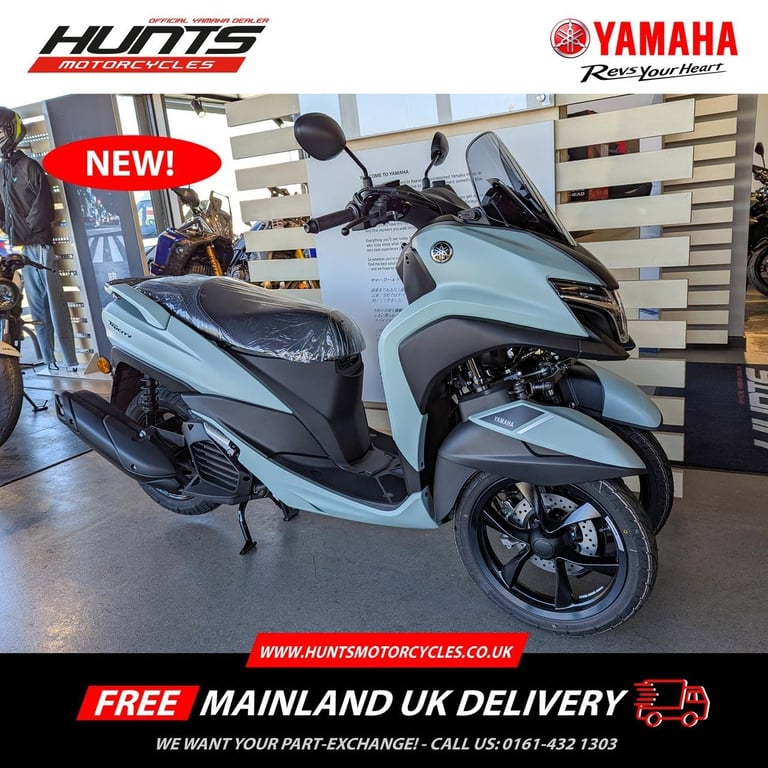 image for New 2025 Yamaha Tricity 125. Zen Green. £4,801 On The Road (No Admin Fees)