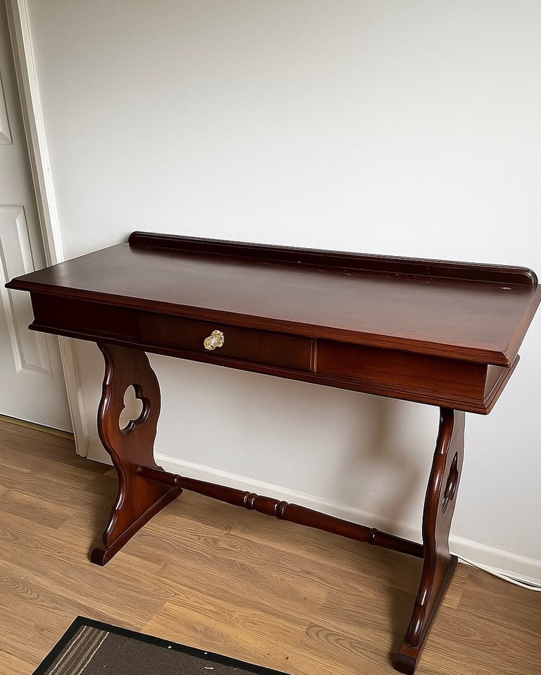 Mahogany wood hall console table 
