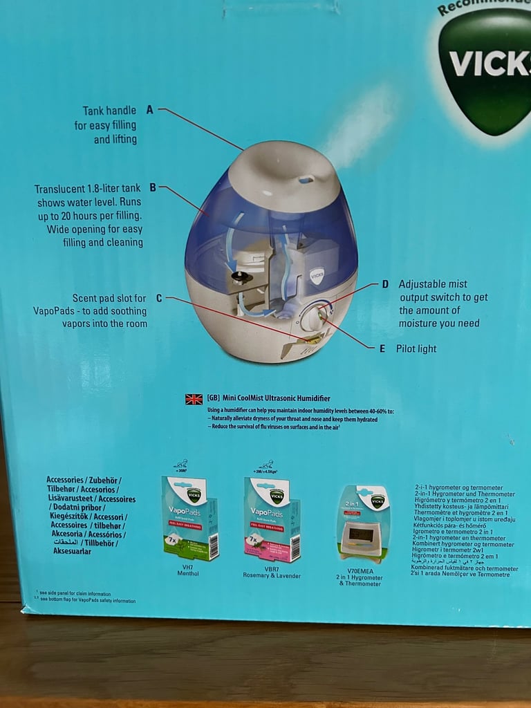 Brand new Vicks Cool Mist humidifier