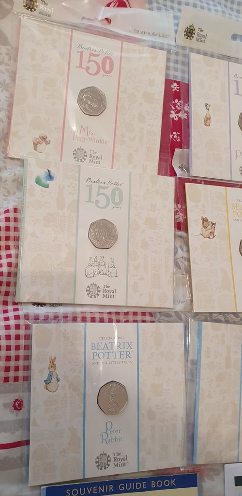 Beatrix Potter Peter Rabbit 50p full set if 15 Royal Mint