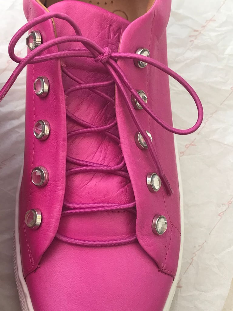 LADIES FUCHSIA PINK TRAINERS - SIZE 41 - MODA IN PELLE