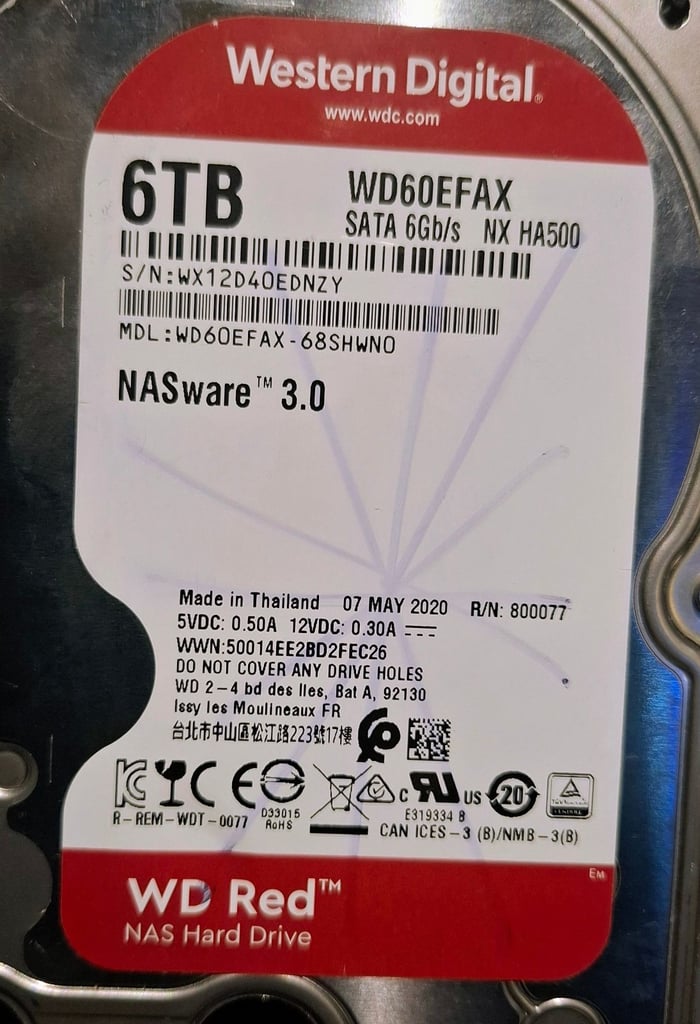image for 6tb Hard Drive 3.5'' Internal SATA WD60EFAX