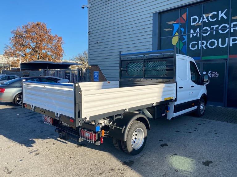 25 Reg Ford Transit L3 DRW DC Utility-Storage Steel Tipper, Tow-Bar