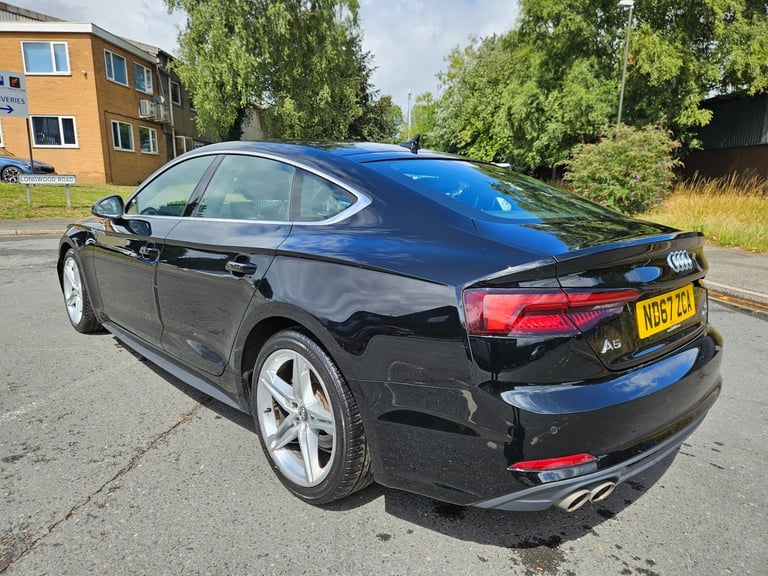 2018 AUDI A5 2.0 TDI Ultra S Line 5dr S Tronic Black Damaged Salvage CAT N