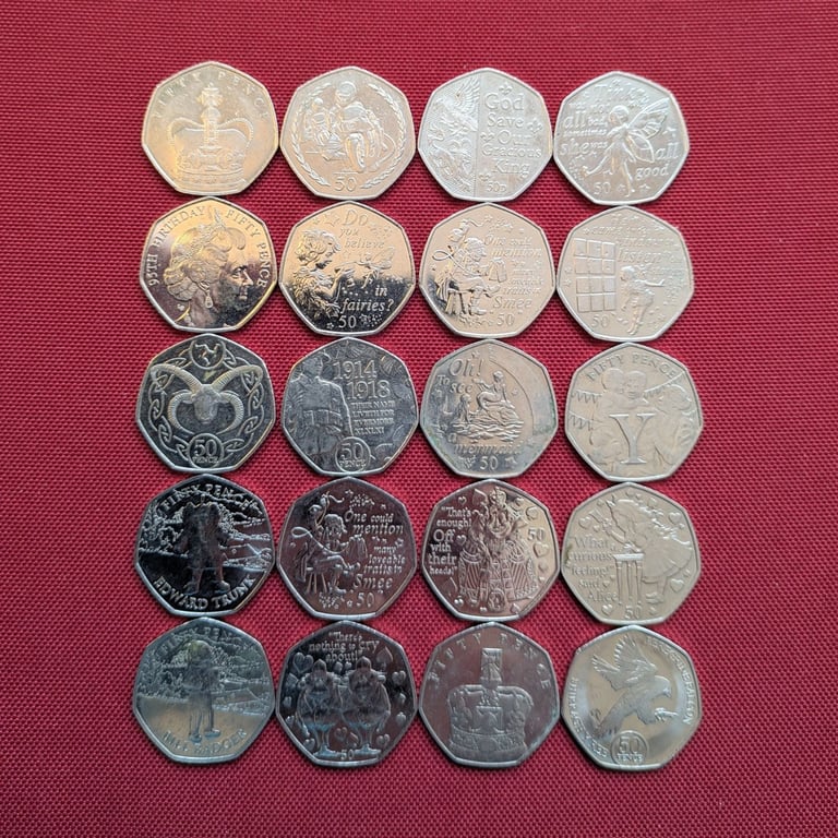 £2.50 each Lovely 50p ISLE of MAN #5 coins