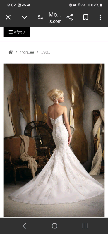 Stunning Gold Mori Lee Wedding Dress.