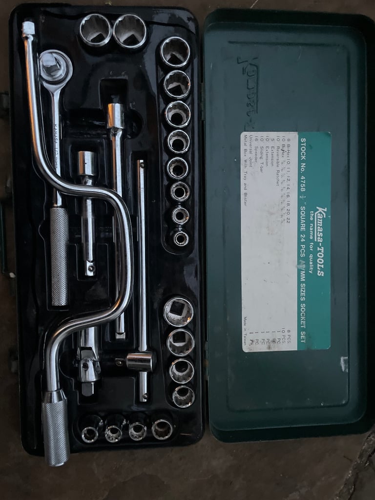 image for socket set in metal case 