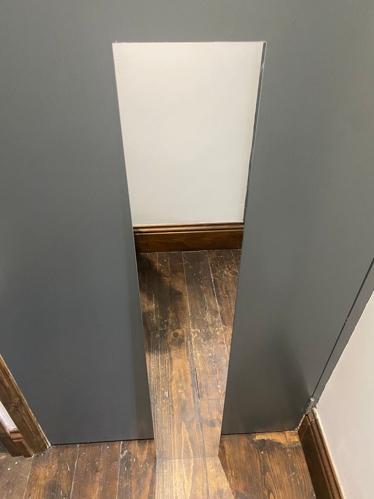 Ikea full length mirror 120cm x 20cm bedroom hallway door house home