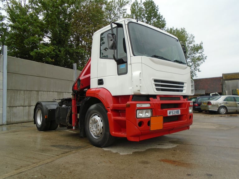 2004 Iveco Strallis 350 Day Cab LEZ Compliant HIAB 102 3x External Crane. 