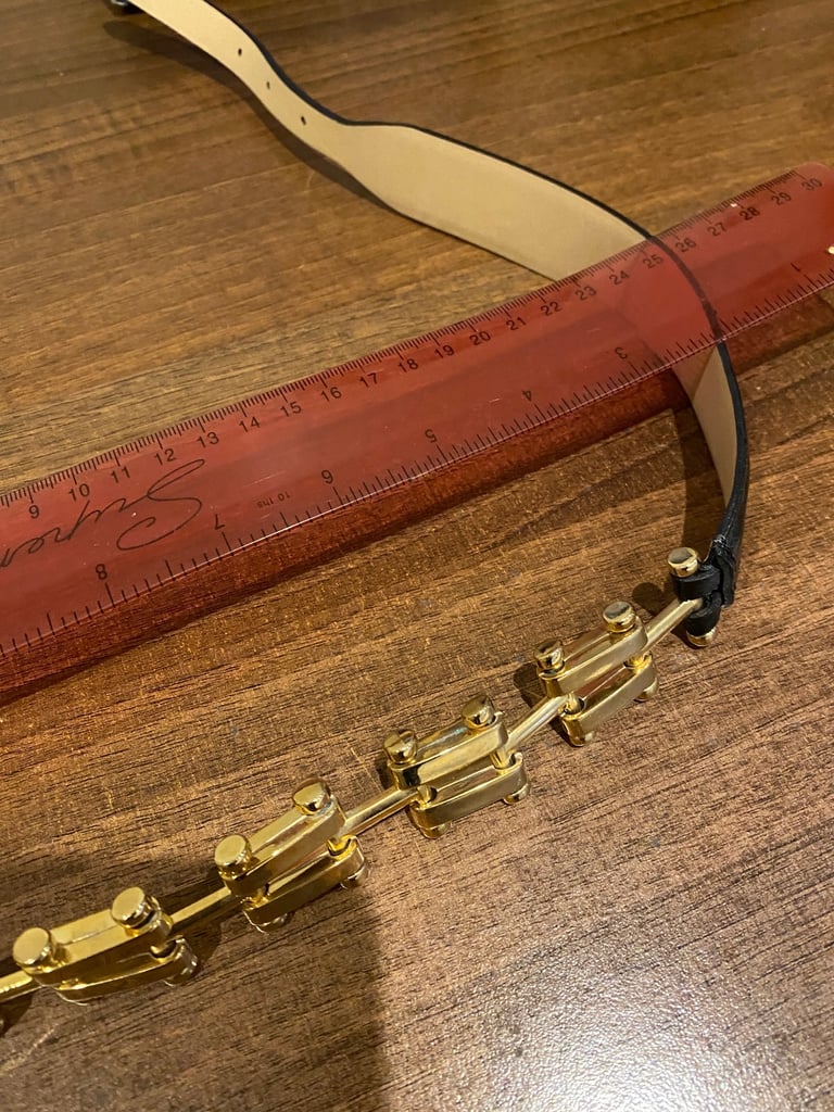 Reiss gold leather belt 