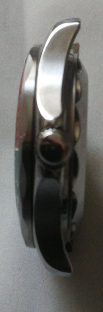 Bliger automatic watch blue face red blue bezel new NO STRAP 