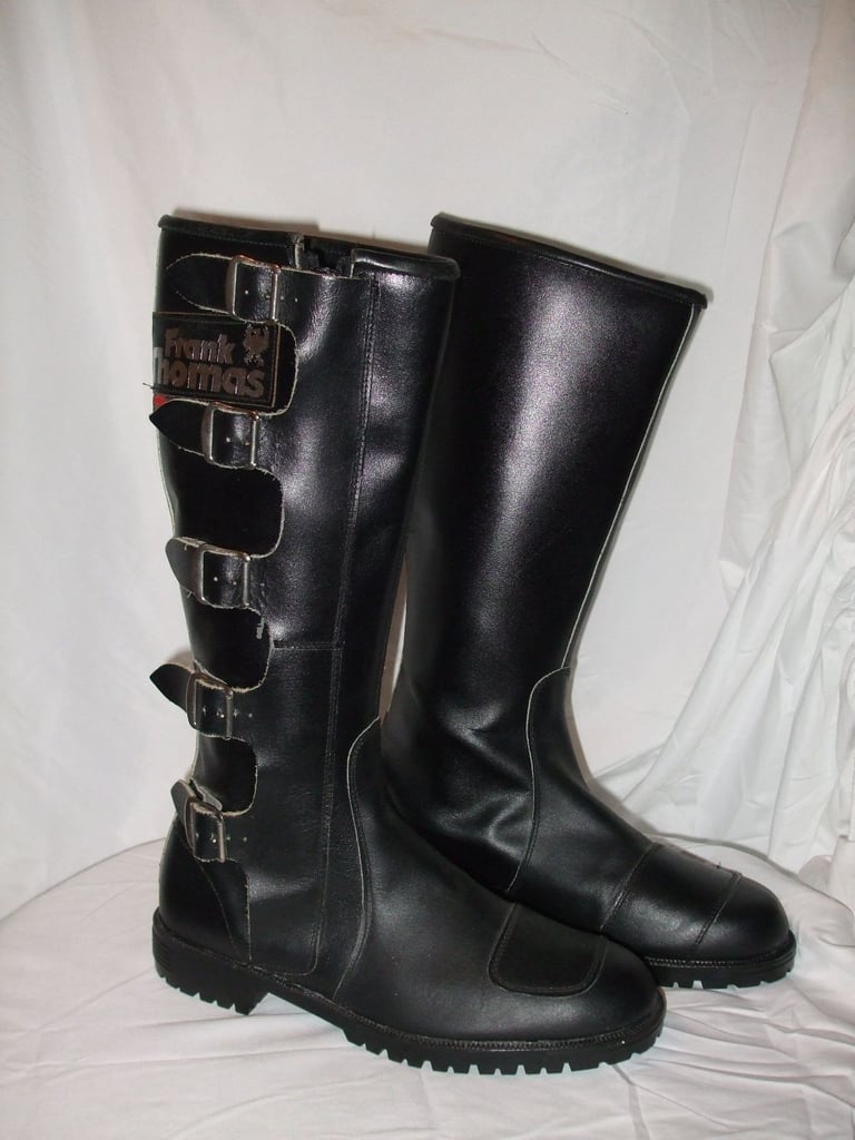 image for Frank Thomas Vintage 1980s Motorcycle boots size 10