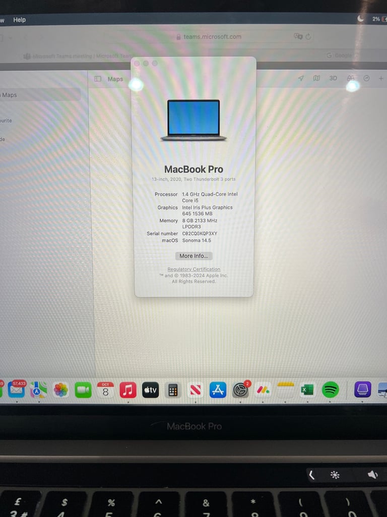 image for MacBook Pro 13 inch 2020 256GB